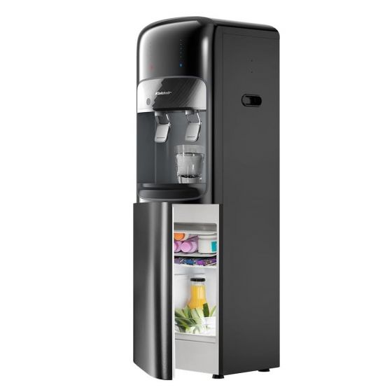 Koldair Hot and Cold Water Dispenser with Refrigerator, 2 Taps, Black - A3.1