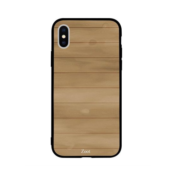 Shining Wood Pattern Printed Back Cover for Apple iPhone X