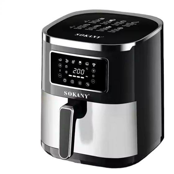 Sokany Digital Air fryer, 7 Liters, 1700 Watt, Black - SK-10052
