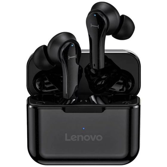 Lenovo In-Ear Wireless Earphones with Microphone, Black- QT82