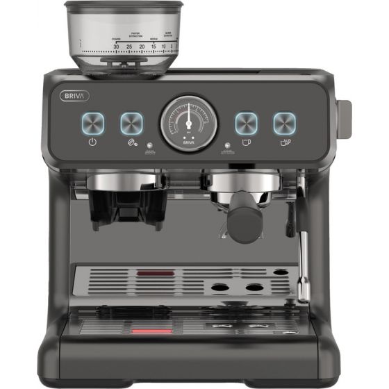 Briva BARISTA DUAL BOILER Espresso and Coffee Machine, 2.8 Liter, 3050 Watt- Black