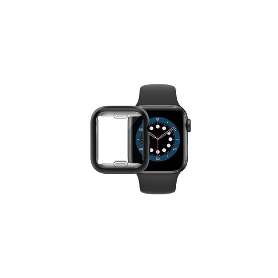 Rock Rose TPU Case Cover for Apple Watch 6-SE-5-4 44mm, Black - RRPCAWN44B