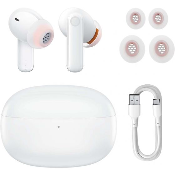 Baseus Bowie MZ10 Wireless Earbuds, Active Noise Cancellation, White - ‎NGTW340102