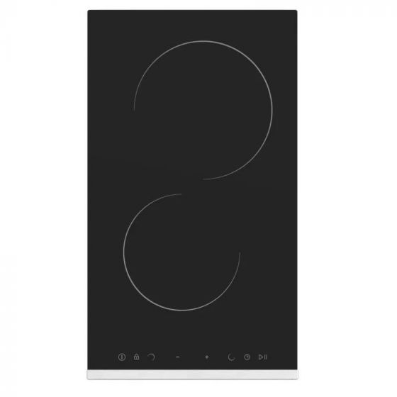 Kitchen Line Electric  Built-in Hob, 30cm, 2 Burners, Black - MS-231