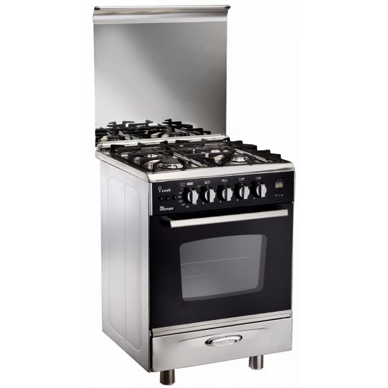Uniontech 4 Burners Gas Cooker, Stainless Steel, 60 cm - C6060DC-511-IDSC