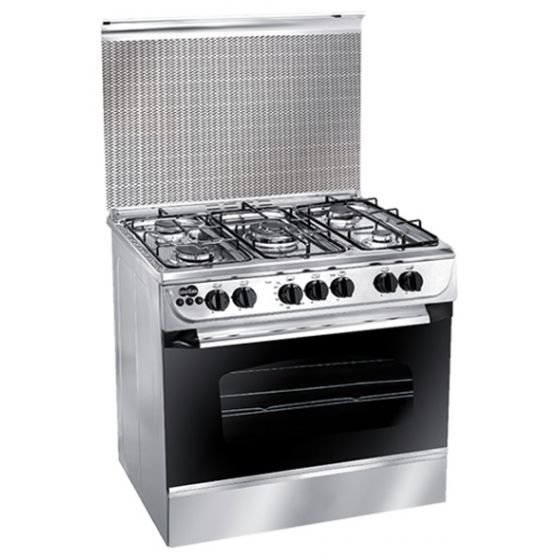 Unionaire 5 Burners Gas Cooker, Stainless Steel, 90 cm - C6080SV-447L