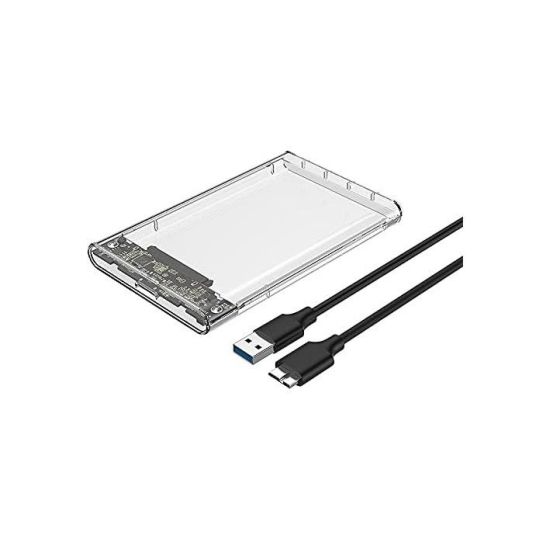 Usecl External Hard Drive Enclosure for HDD, SSD, 2.5 Inch - Transparent