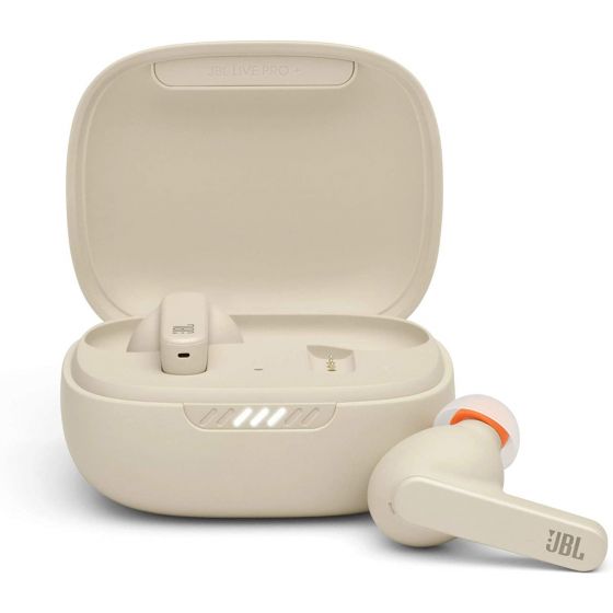 JBL Live Pro Plus In-Ear Wireless Earphones, with Microphone, Beige- ‎JBLLIVEPROPTWSBEG