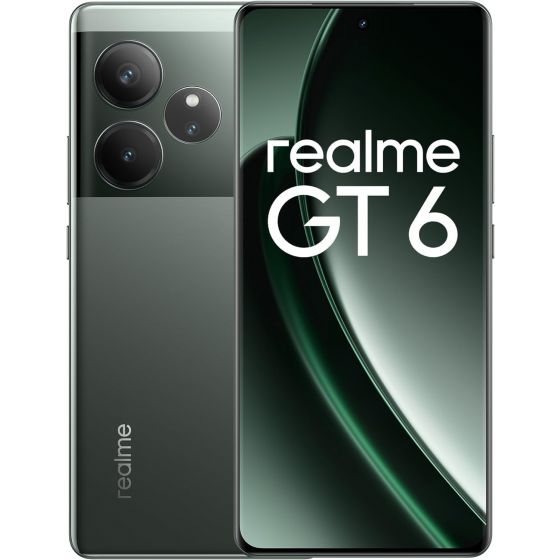 ريلمي GT 6 بشريحتين، 256 جيجا، 12 جيجا رام، شبكة 5G - اخضر اصدار دولي