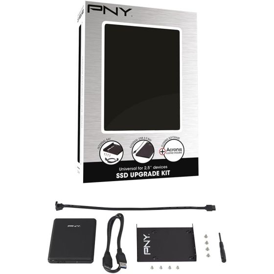 PNY Accessories Kit for Internal SSD and HDD 2.5 Inch Drives - Black