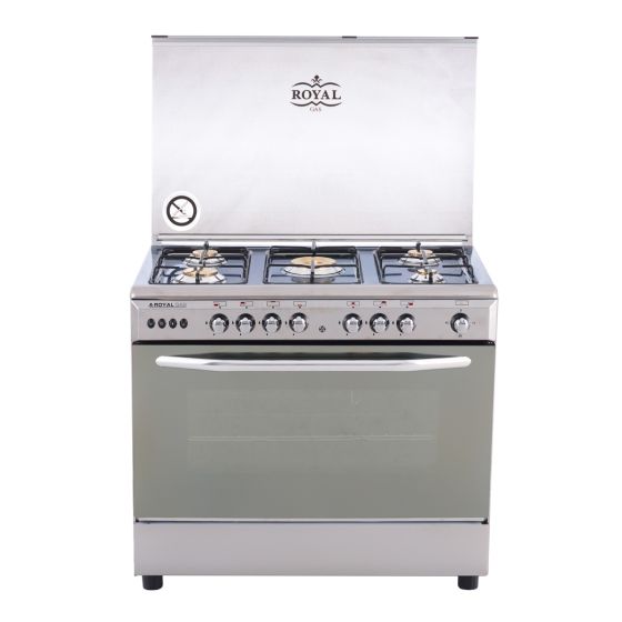 بوتجاز غاز رويال، 5 شعلات، ستانلس ستيل - NL90-E-SS-MV