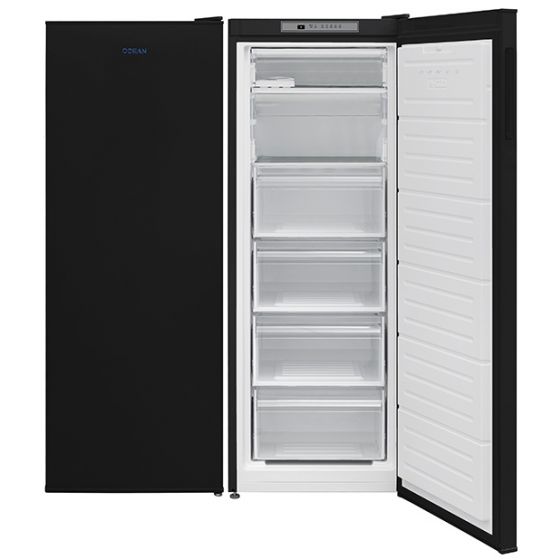 Ocean Upright Digital Deep Freezer, No Frost, 195 Liters, 6 Drawers, Black - CVK 316 NF B A
