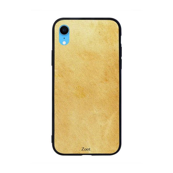 Yellow Leather Pattern Printed Back Cover for Apple iPhone XR