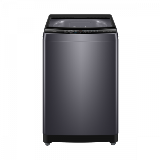 غسالة ملابس هاير، 10 كجم، تحميل علوي، فضي غامق - HWM100-316S8