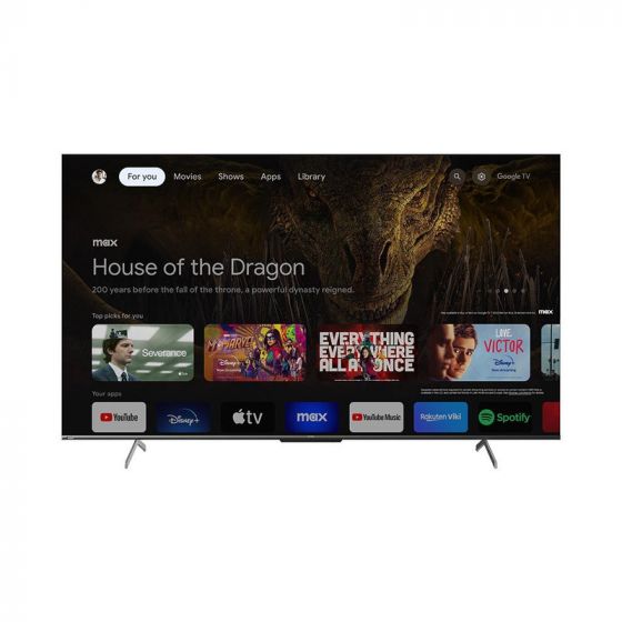 تلفزيون شارب 75 بوصة سمارت LED بدون اطار، بدقة 4K UHD، بريسيفر داخلي - 4T-C75FN6EX مع قسيمة اشتراك مجاني في شاهد VIP