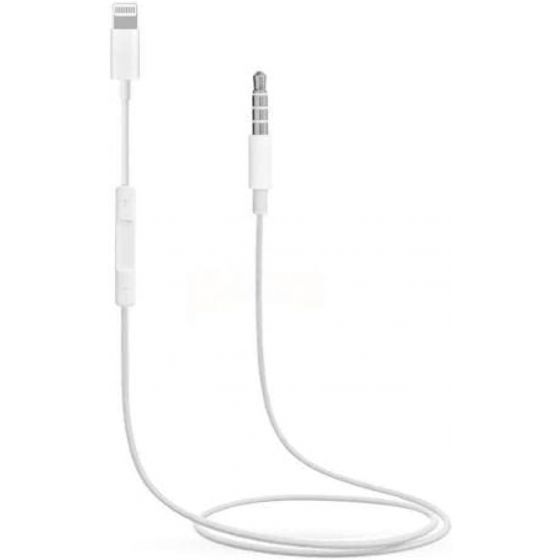 Lightning to 3.5mm Aux Audio Adapter Cable for iPhone - White