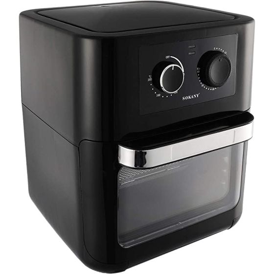 Sokany Air Fryer, 10 Liters, 1700 Watt, Black- AF-003
