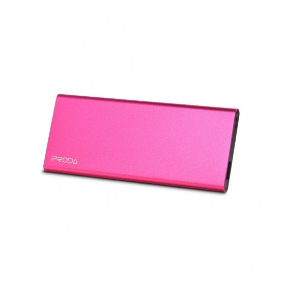 Proda Wired Power Bank, 8000 mAh, 1 USB Port, Pink - PP-V08