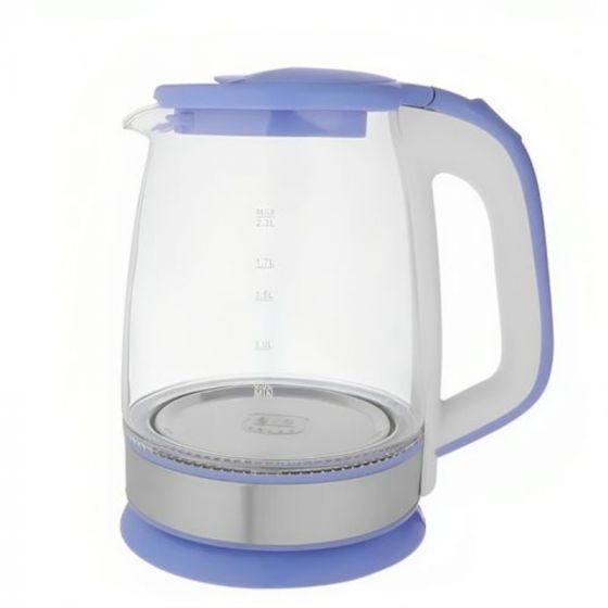 Glass Electric Kettle, 2.2 Liters, 1500 Watt, Blue - WLBL2.2