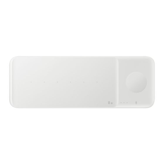 شاحن لاسلكي سامسونج ثلاثي، 9 وات، ابيض - EP-P6300TWEGGB