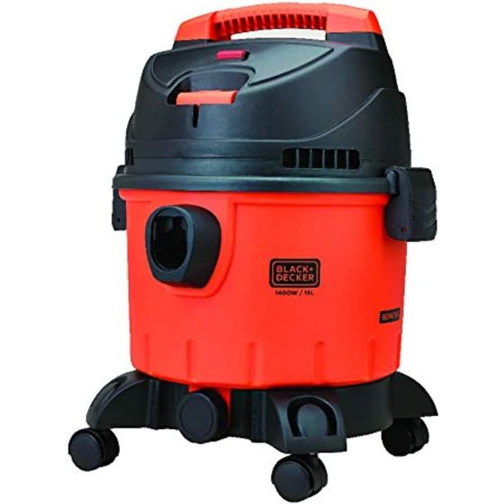 Black + Decker Drum Vacuum Cleaner, 1400 Watt, Black and Orange- WDBD15-B5