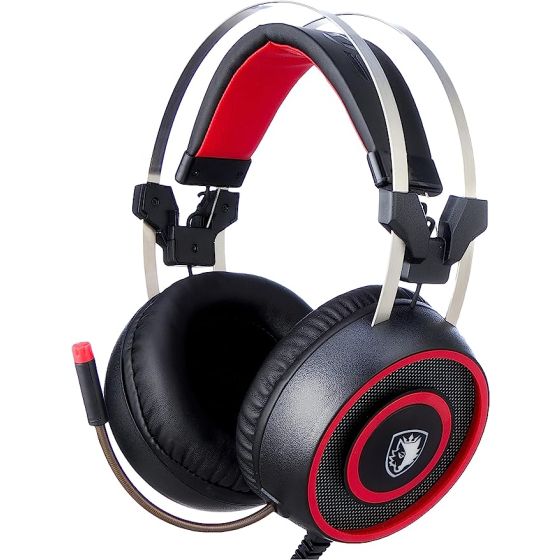 Sades G60 Headphone Pc Gaming Headset Over Ear - Red