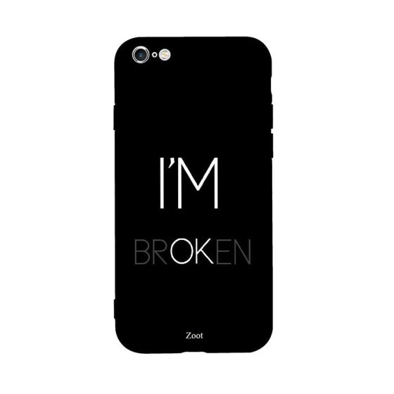 جراب ظهر بطبعة عبارة i`m Ok لابل ايفون 6S بلس