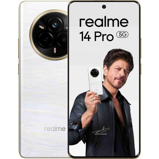 ريلمي 14 برو، 256 جيجا، رام 12 جيجا، شبكة  5G ، شريحتين - ابيض بيرل