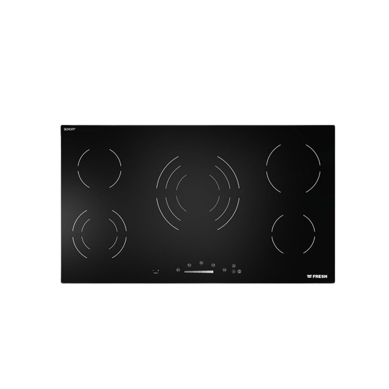 Fresh Electric Built-in Hob, 80cm, 5 Burners, Black - 9862