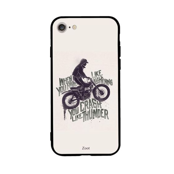 جراب ظهر بطبعة عبارة Crash Like Thunder لابل ايفون 8