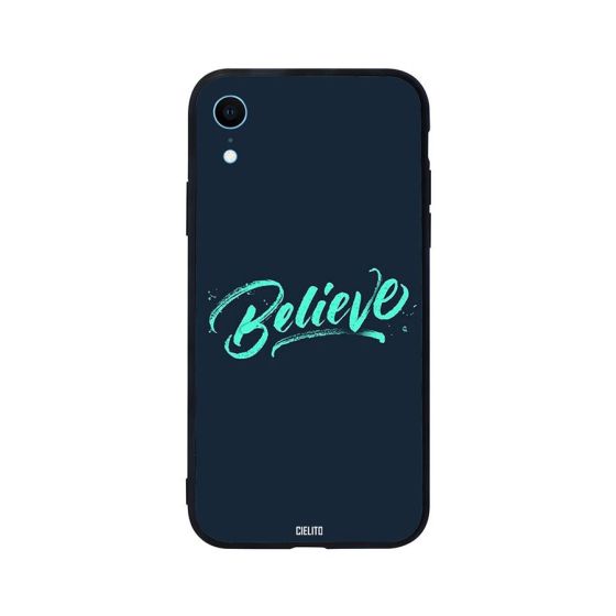 جراب ظهر بطبعة كلمة Believe لابل ايفون XR