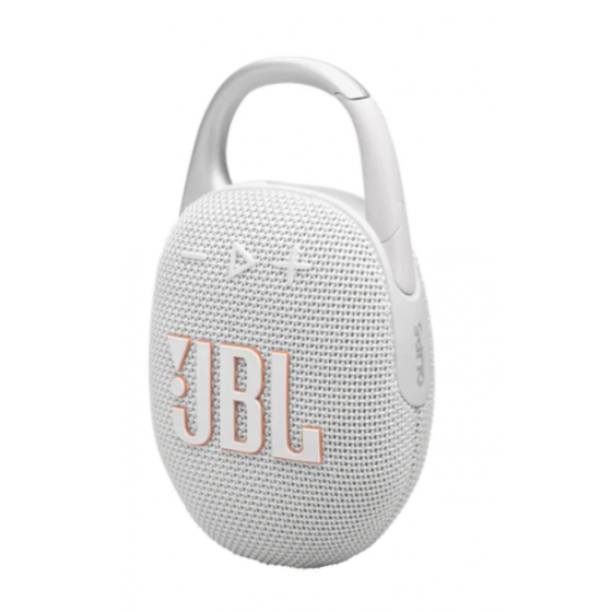 JBL Clip 5 Bluetooth Speaker, White - JBLCLIP5WHTAM