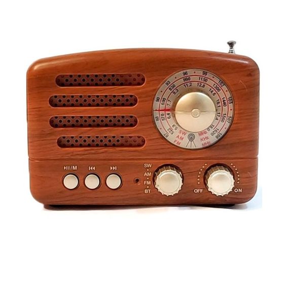 CMIK Portable Wireless Speaker With FM Radio, Brown - MK-615BT