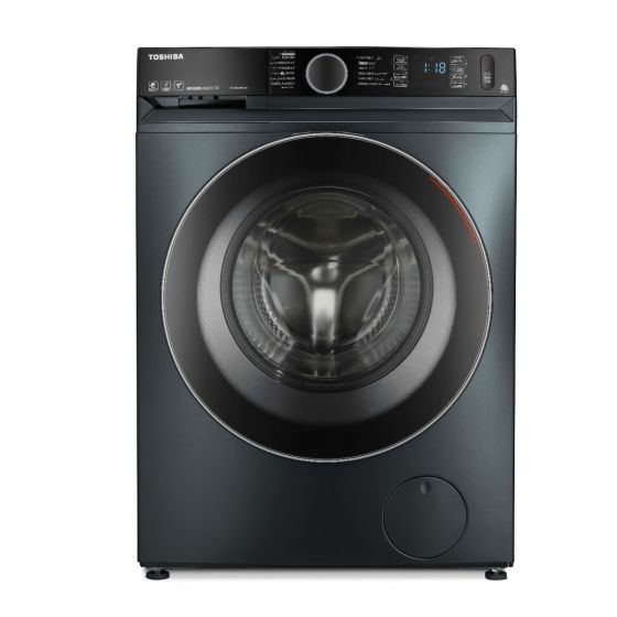 غسالة ملابس توشيبا T15 سيريس، 10.5 كجم، انفرتر، تحميل امامي، رمادي - TW-BK115GF4EGMK 