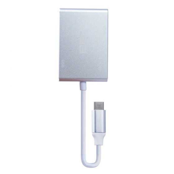 محول من كابل تايب سي الى VGA, HDMI, DVI, USB3  تو بي , ابيض - CV146