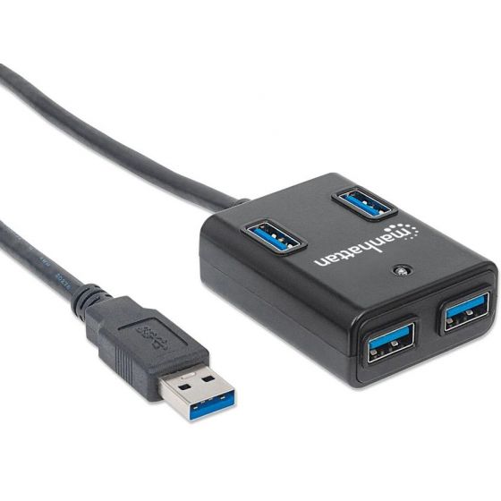 موزع USB 3.0 مانهاتن سوبر سبيد، 4 منافذ- 162296