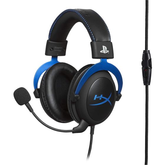 HyperX Cloud - Gaming Headset for PS4 with in-Line Audio Control and Detachable Noise Cancelling Microphone - HX-HSCLS-BL-EM - Black