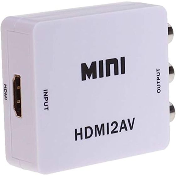 محول فيديو ميني HDMI إلى AV - ابيض