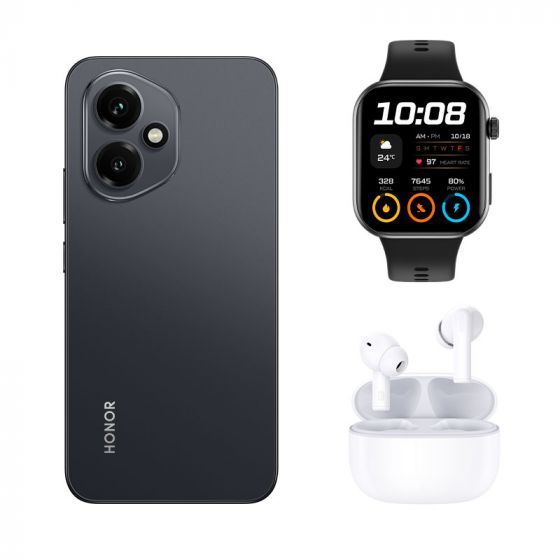 Honor 400, 256GB, 12GB RAM, 5G, Dual SIM - Midnight Black with Honor Choice Earbuds X7 Lite and Choice Watch 2i