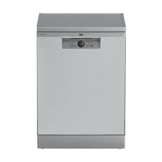 Beko Inverter Dishwasher, 15 Place Setting, Silver - BDFN26520XQ