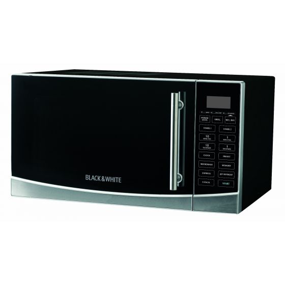 Black And White Microwave with Grill, 34 Liters, 1000 Watt, Black Silver - 34L-Q5G