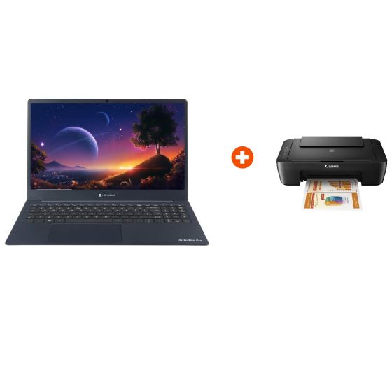 Toshiba Dynabook Satellite Pro C50-H-12A Laptop, Intel Core I5-1035G1, 15.6 Inch, 256GB SSD, 8GB RAM, Intel UHD Graphics, Dos- Black, with Canon Pixma MG2540S All in one Printer- Black
