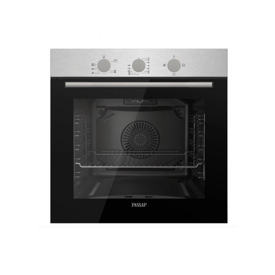Passap Built-in Gas Oven, with Grill, 60 Cm, 60 Liters, Black and Stainless Steel- QGELG 75DT1 CSI 