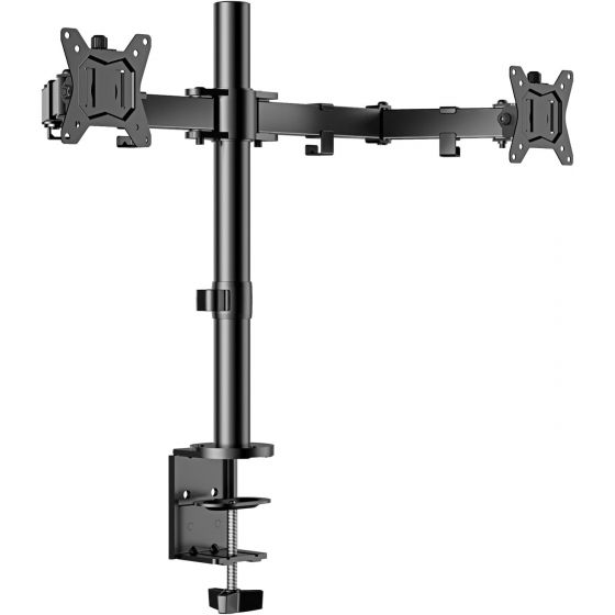 ErGear Dual Arm Holder for 13 to 32 Inch Monitors, Black - EGCM1