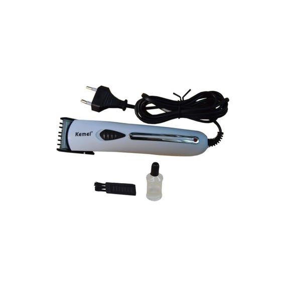 Kemei Hair Clipper and  Trimmer, Dry, White- KM-201B