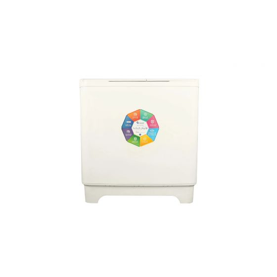 Passap Top Load Half Automatic Washing Machine, 10KG, White - WMH10