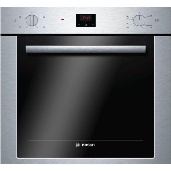 Bosch Built-in Gas Oven With Grill, 60 cm, 60 Liter, Overheating Protection, Black and Silver - HGL21F350