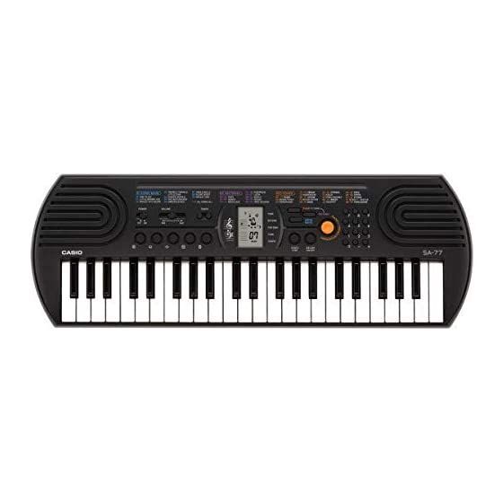 CASIO Musical Keyboard, Black - SA-77AH2