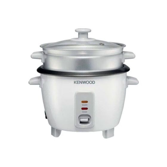 Kenwood Rice Cooker, 0.6 Litre, 350 Watt, White and Silver- RCM30