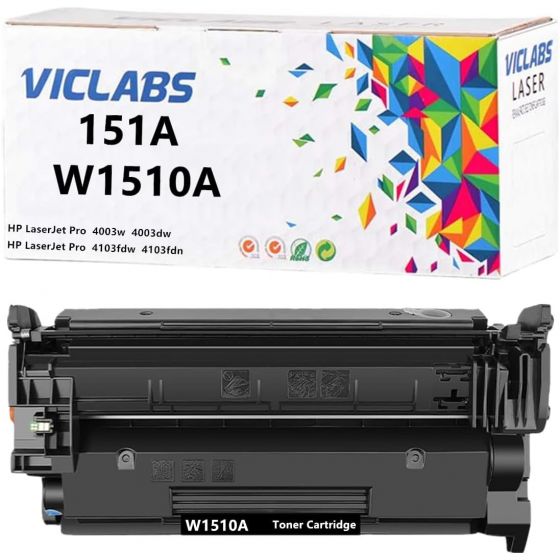 خرطوشة حبر فيكلابس 151A W1510A ليزرجيت لطابعات اتش بي - اسود